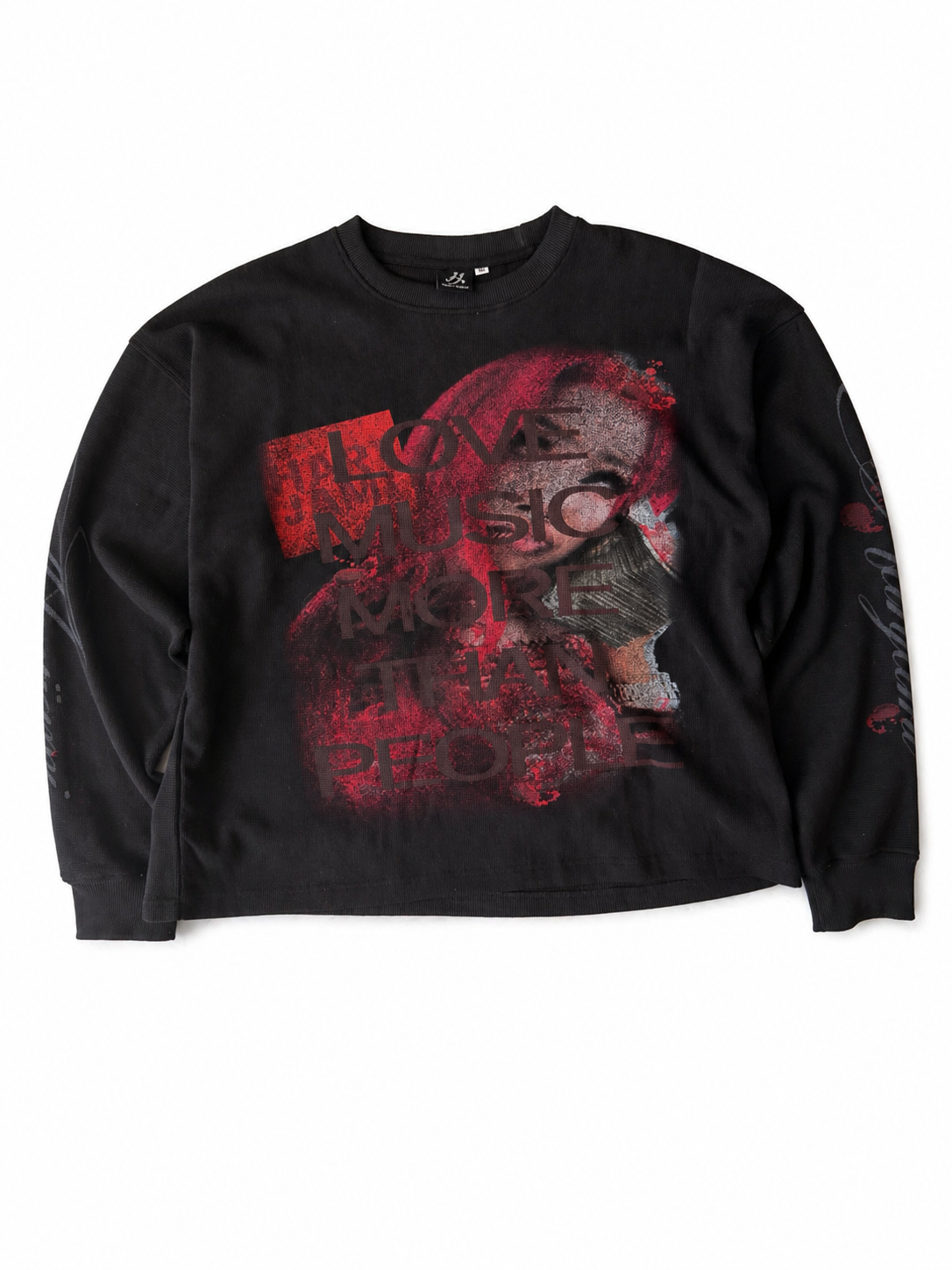 love music more than people long sleeve tee