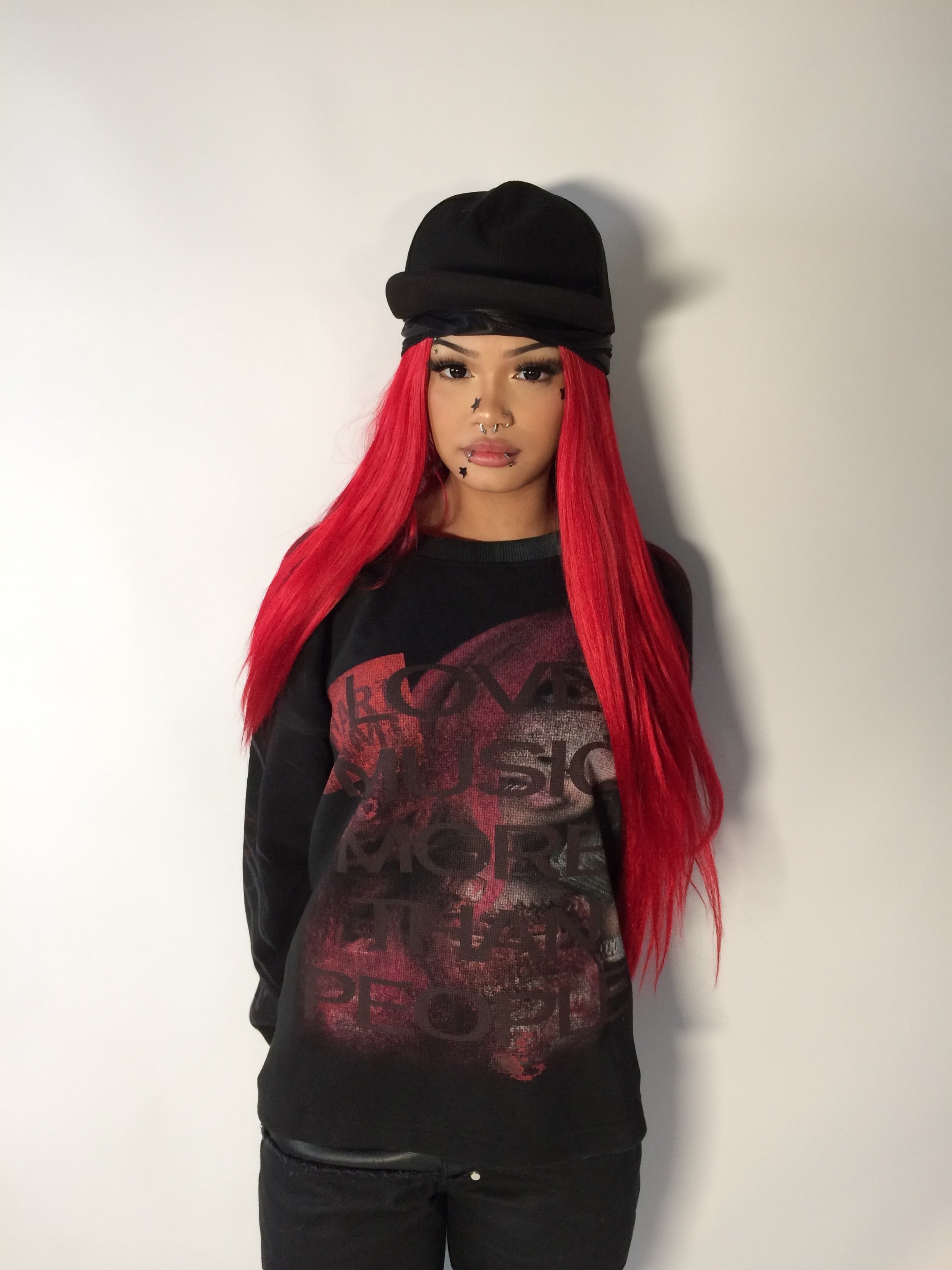 love music more than people long sleeve tee